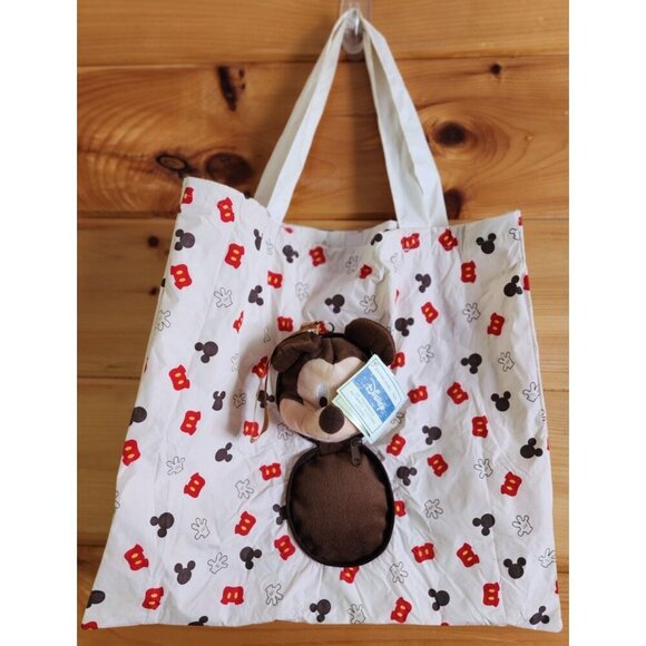 Japan Tokyo Disney Store Mickey Mouse Shopping Eco Bag Pouch - Picture 11 of 14